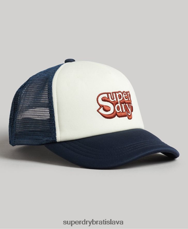 Superdry muži vintage trucker čiapka 6B4ZTR1651 príslušenstvo biely