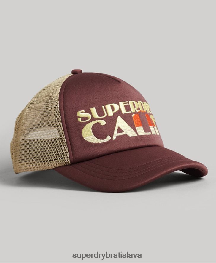 Superdry muži vintage trucker čiapka 6B4ZTR1714 príslušenstvo hnedá