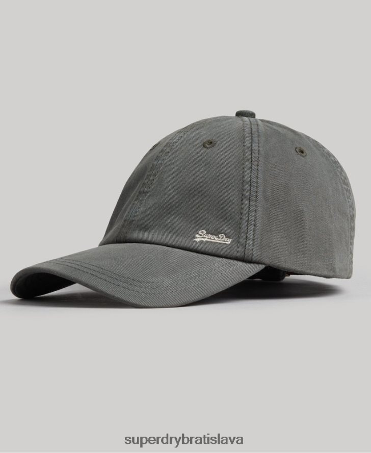 Superdry muži vintage vyšívaná čiapka 6B4ZTR1641 príslušenstvo tmavošedý