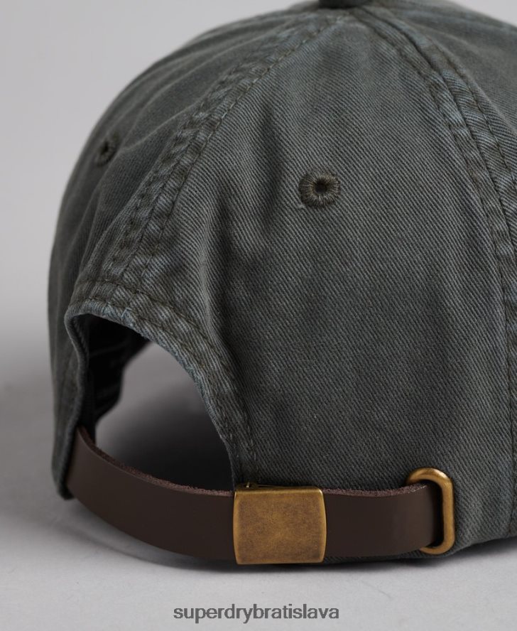Superdry muži vintage vyšívaná čiapka 6B4ZTR1641 príslušenstvo tmavošedý