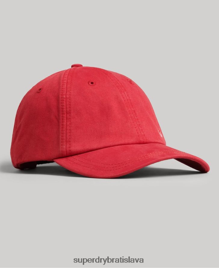 Superdry muži vintage vyšívaná čiapka 6B4ZTR1644 príslušenstvo červená