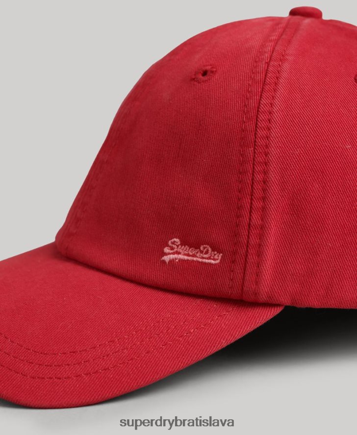 Superdry muži vintage vyšívaná čiapka 6B4ZTR1644 príslušenstvo červená