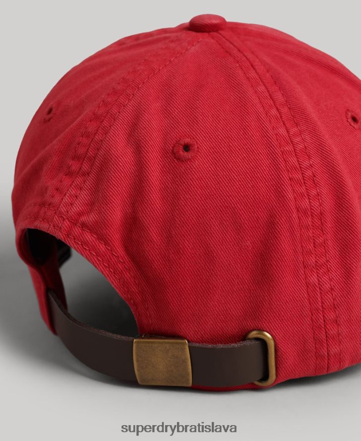 Superdry muži vintage vyšívaná čiapka 6B4ZTR1644 príslušenstvo červená