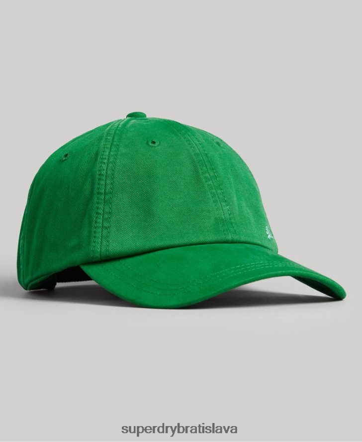 Superdry muži vintage vyšívaná čiapka 6B4ZTR1670 príslušenstvo zelená