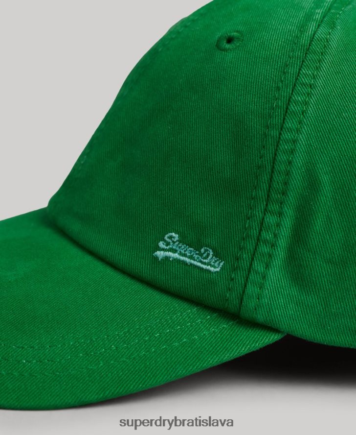 Superdry muži vintage vyšívaná čiapka 6B4ZTR1670 príslušenstvo zelená