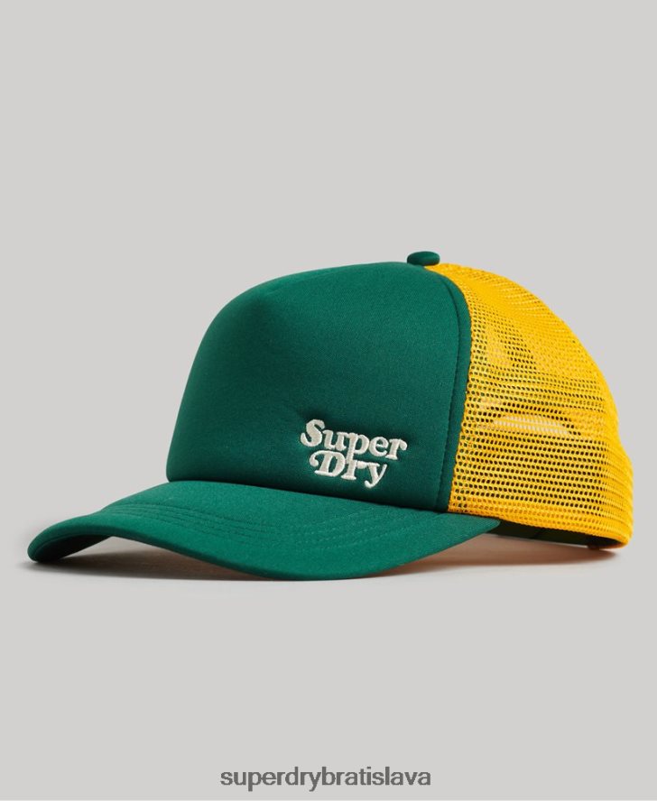 Superdry muži značka trucker čiapka 6B4ZTR1660 príslušenstvo zelená