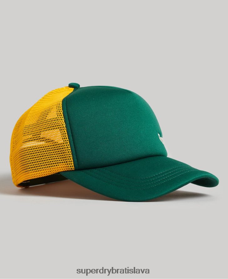 Superdry muži značka trucker čiapka 6B4ZTR1660 príslušenstvo zelená
