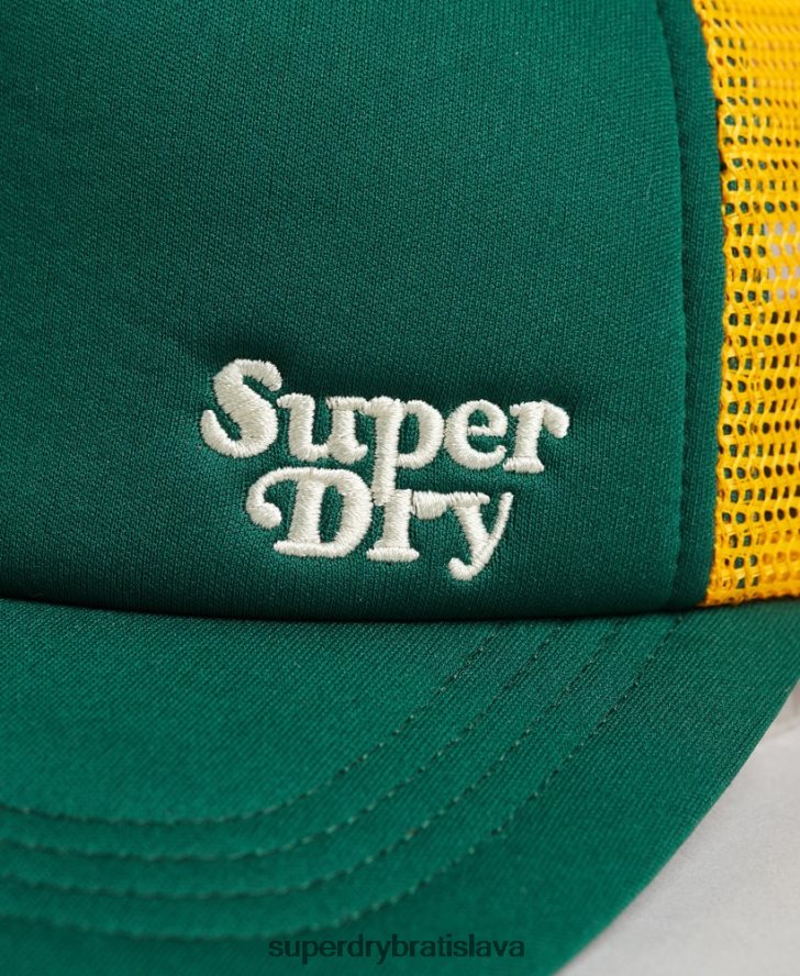 Superdry muži značka trucker čiapka 6B4ZTR1660 príslušenstvo zelená