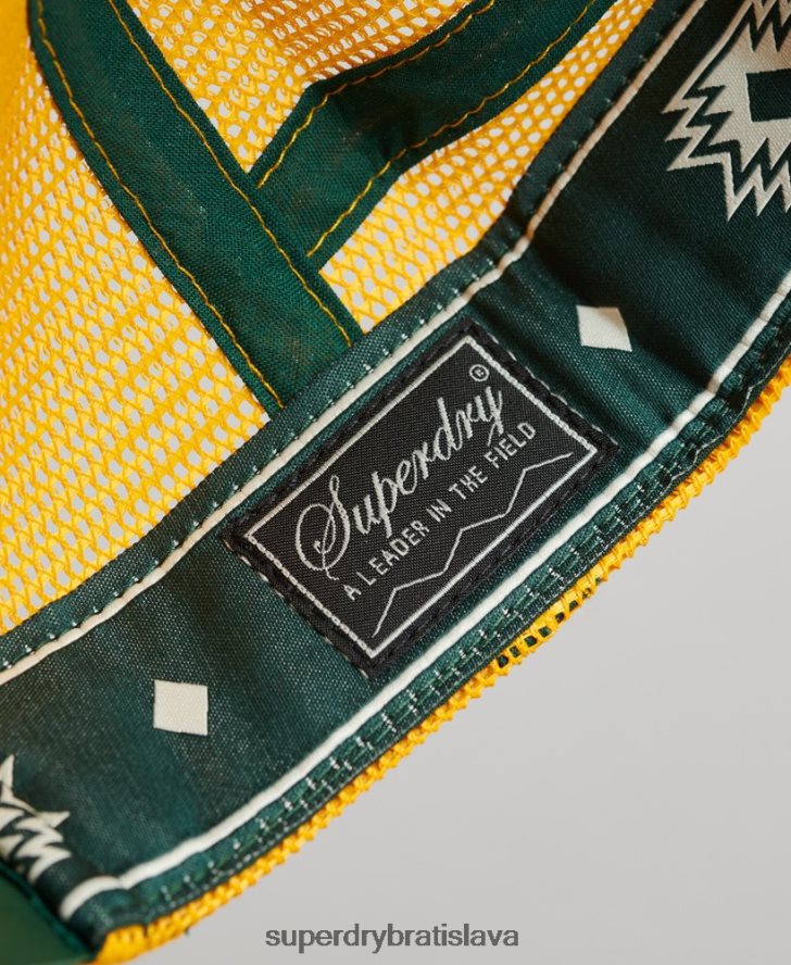 Superdry muži značka trucker čiapka 6B4ZTR1660 príslušenstvo zelená