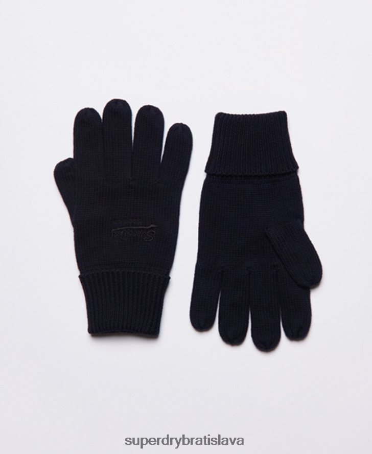 Superdry muži klasické rukavice s vintage logom 6B4ZTR1801 príslušenstvo námorníctvo