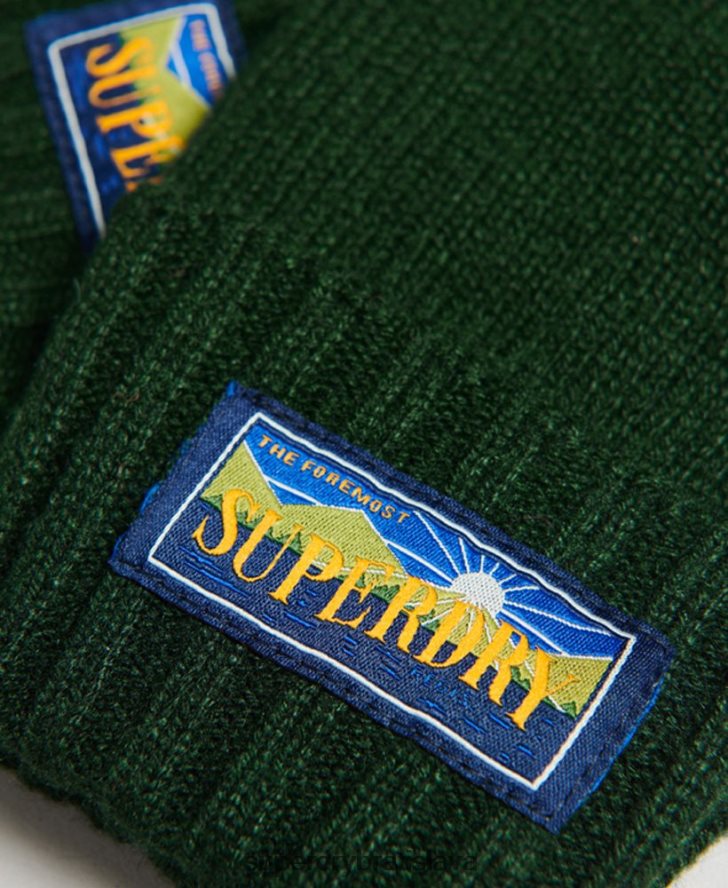 Superdry muži radarové rukavice zo zmesi vlny 6B4ZTR1712 príslušenstvo zelená