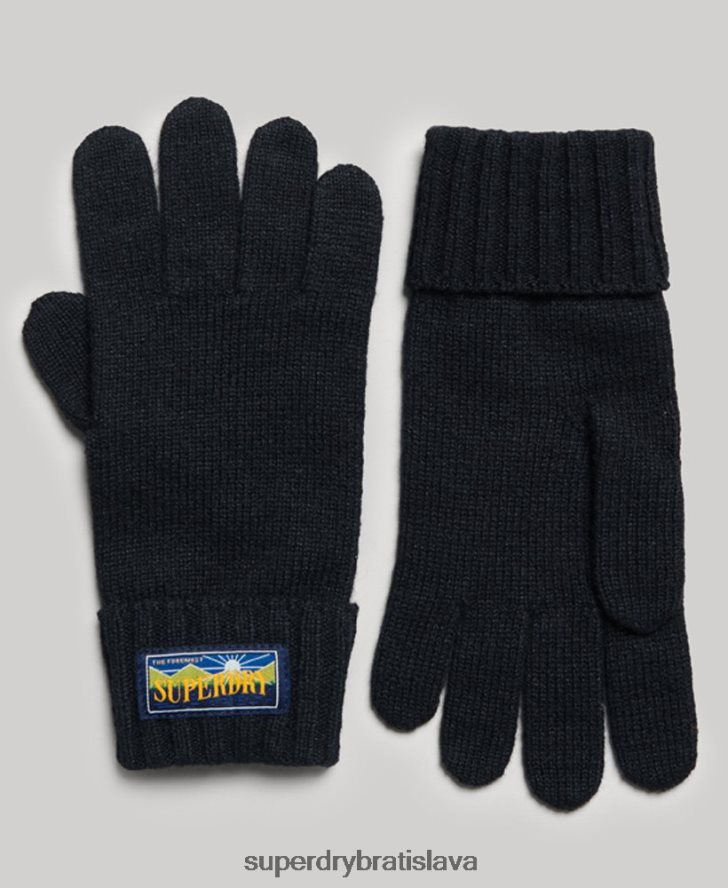 Superdry muži radarové rukavice zo zmesi vlny 6B4ZTR1713 príslušenstvo námorníctvo