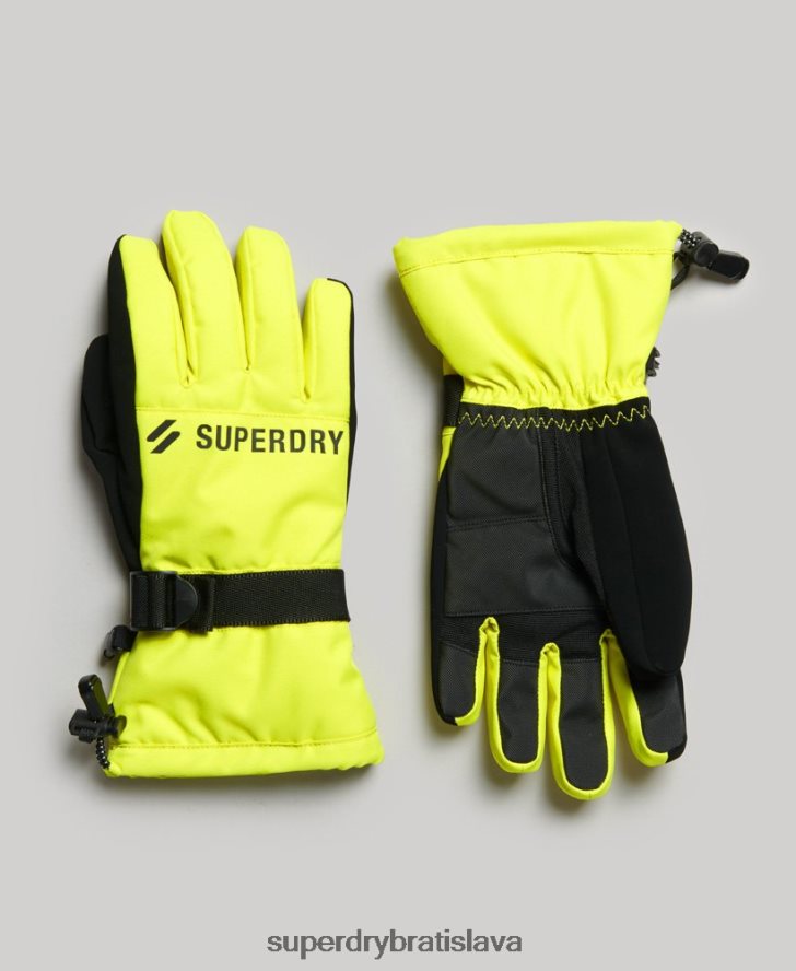 Superdry muži snehové rukavice 6B4ZTR1388 príslušenstvo žltá