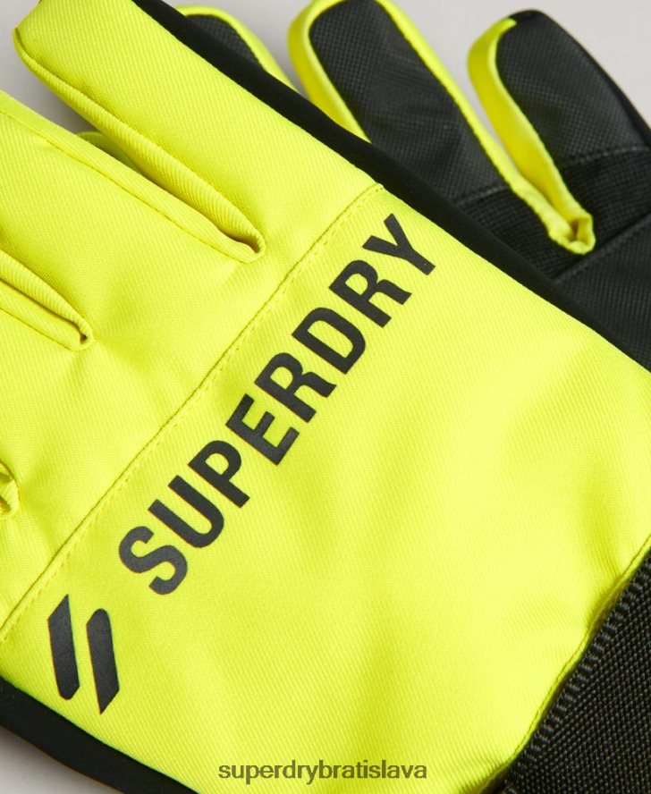 Superdry muži snehové rukavice 6B4ZTR1388 príslušenstvo žltá
