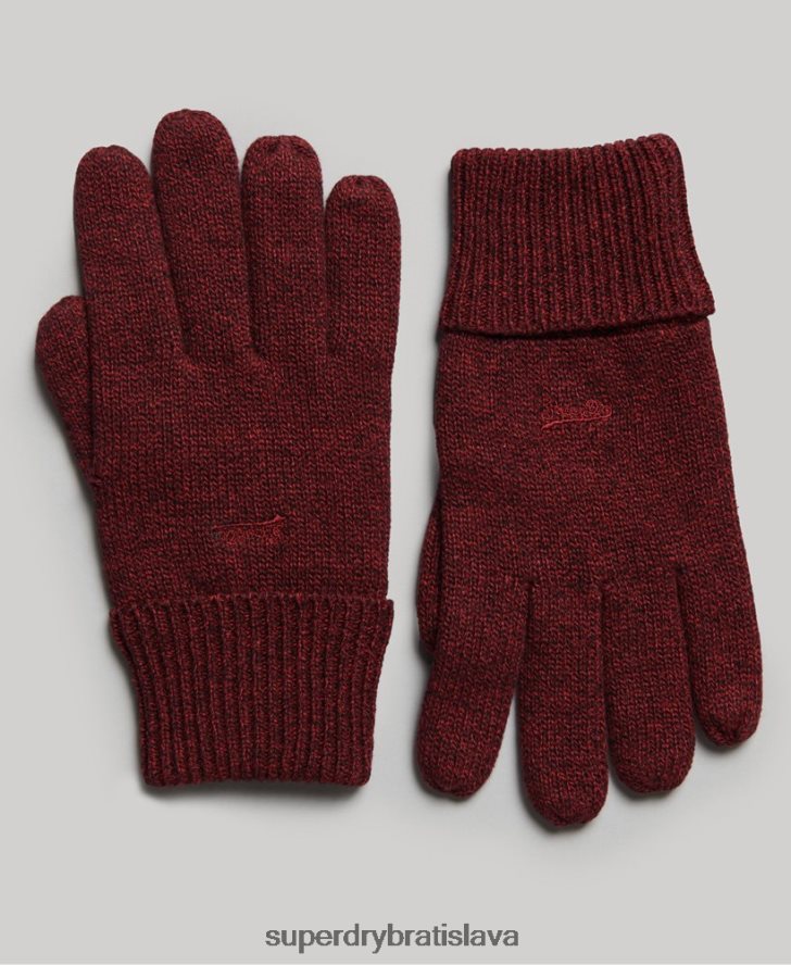 Superdry muži vintage rukavice s logom 6B4ZTR1724 príslušenstvo červená