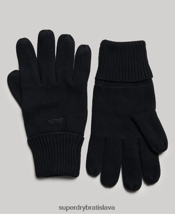 Superdry muži vintage rukavice s logom 6B4ZTR1726 príslušenstvo čierna