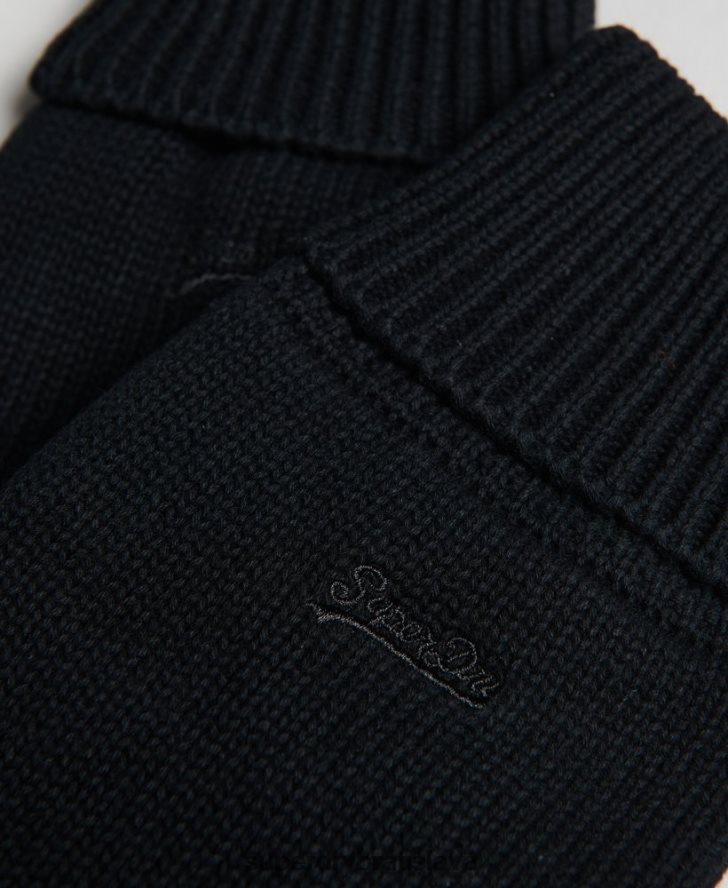 Superdry muži vintage rukavice s logom 6B4ZTR1726 príslušenstvo čierna