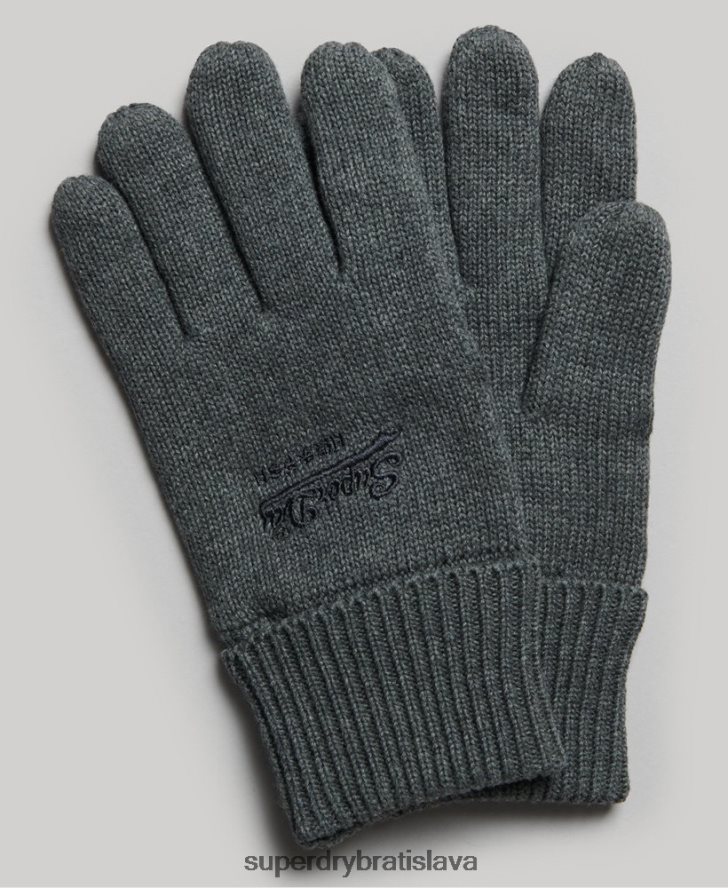 Superdry muži základné jednoduché rukavice 6B4ZTR1704 príslušenstvo sivá