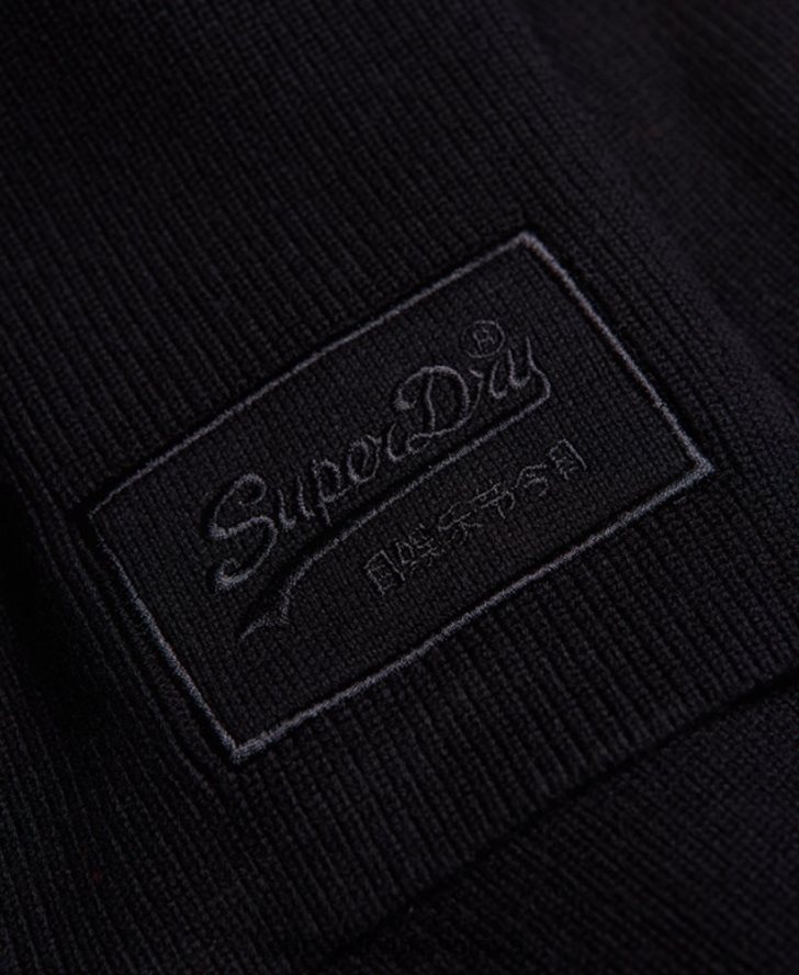 Superdry muži klasický šál s vintage logom 6B4ZTR1818 príslušenstvo čierna