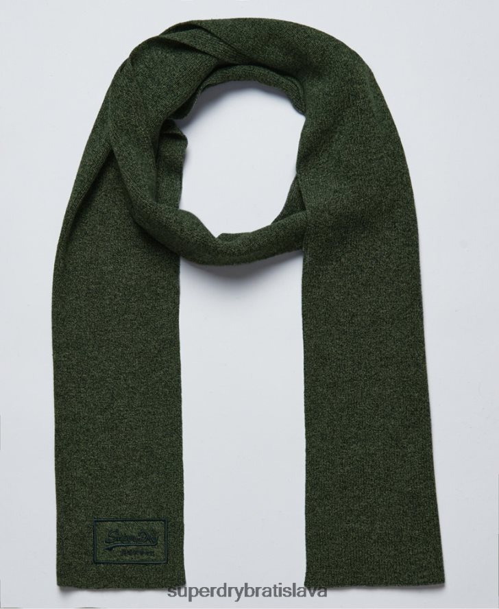 Superdry muži klasický šál s vintage logom 6B4ZTR1879 príslušenstvo zelená