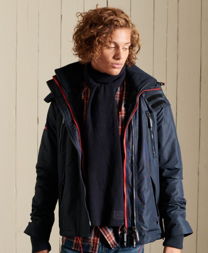 Superdry muži klasický šál s vintage logom 6B4ZTR6411 príslušenstvo námorníctvo