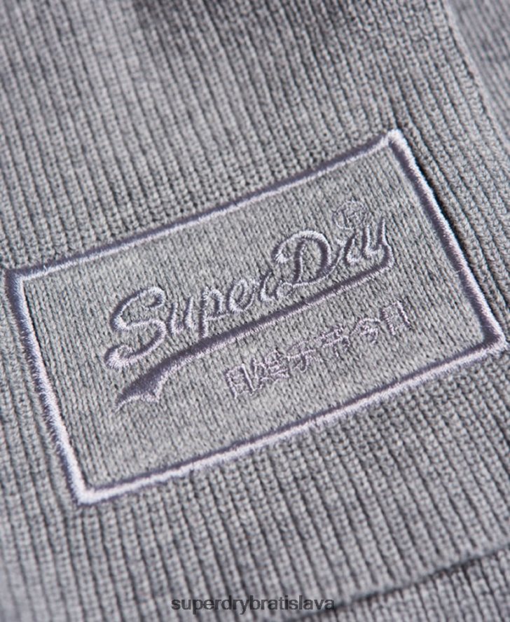 Superdry muži klasický šál s vintage logom 6B4ZTR6412 príslušenstvo svetlo šedá