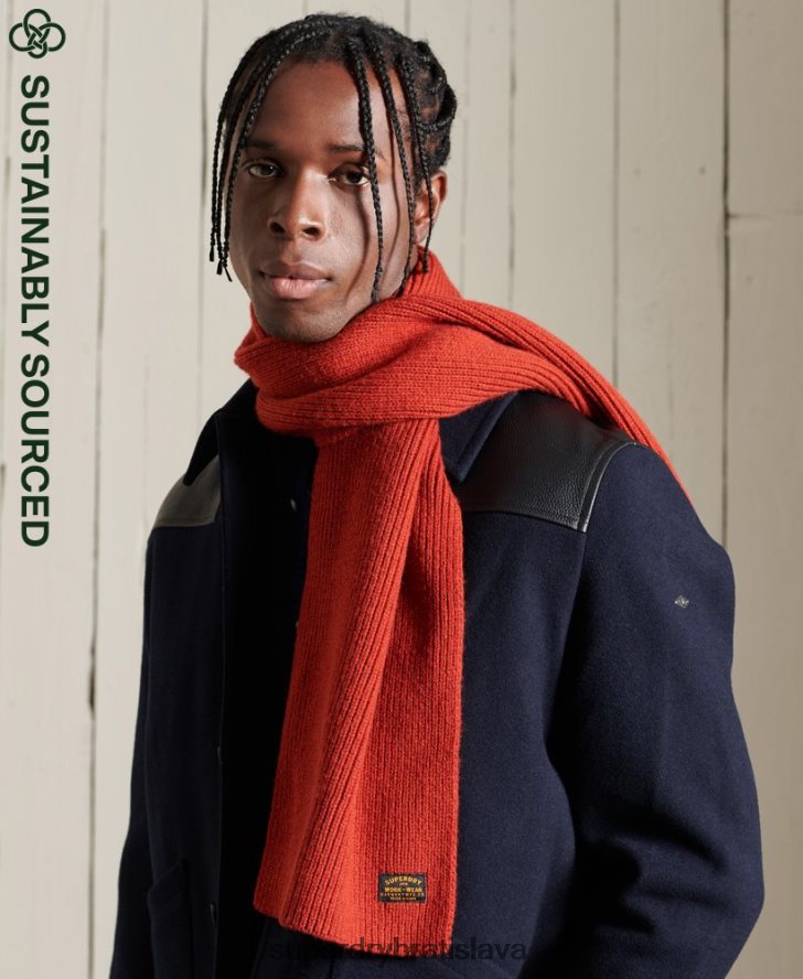 Superdry muži radarový šál 6B4ZTR1817 príslušenstvo červená