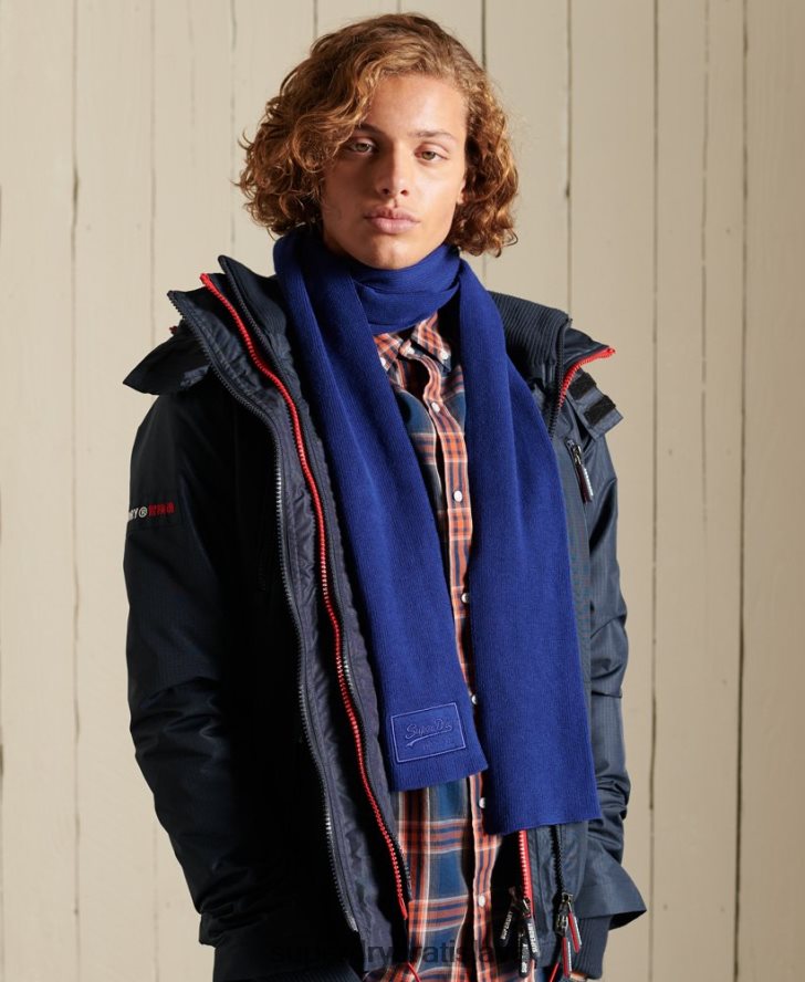 Superdry muži vintage šatka s logom 6B4ZTR6413 príslušenstvo Modrá