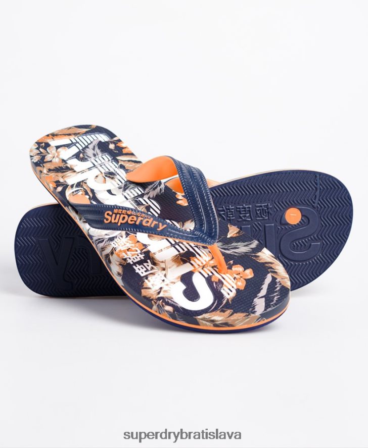 Superdry muži žabky s potlačou 6B4ZTR1951 topánky multi