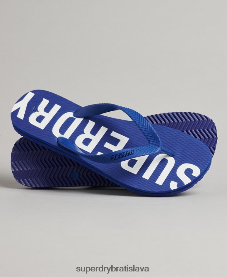 Superdry muži kód základné žabky 6B4ZTR1928 topánky Modrá