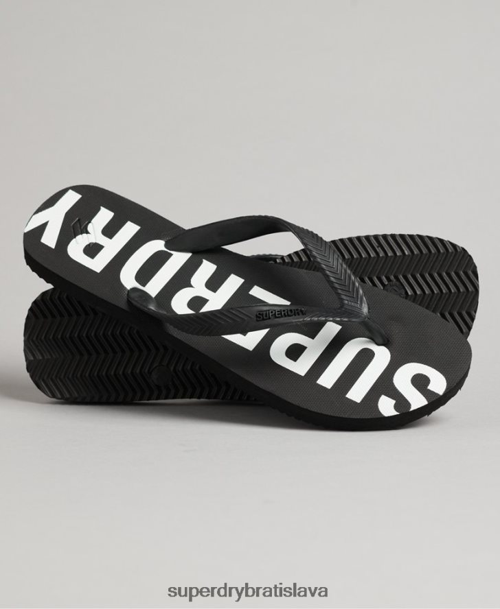 Superdry muži kód základné žabky 6B4ZTR1933 topánky čierna