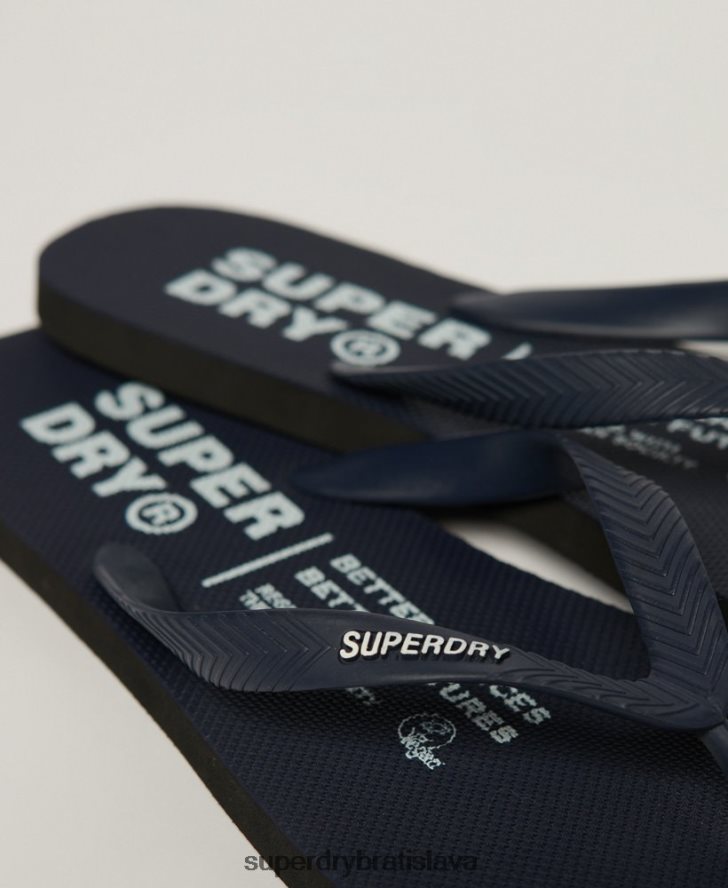 Superdry muži štúdiové žabky 6B4ZTR1899 topánky námorníctvo