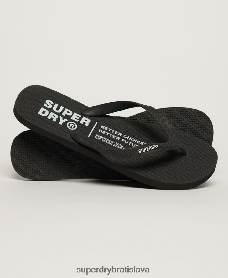 Superdry muži štúdiové žabky 6B4ZTR63 topánky čierna