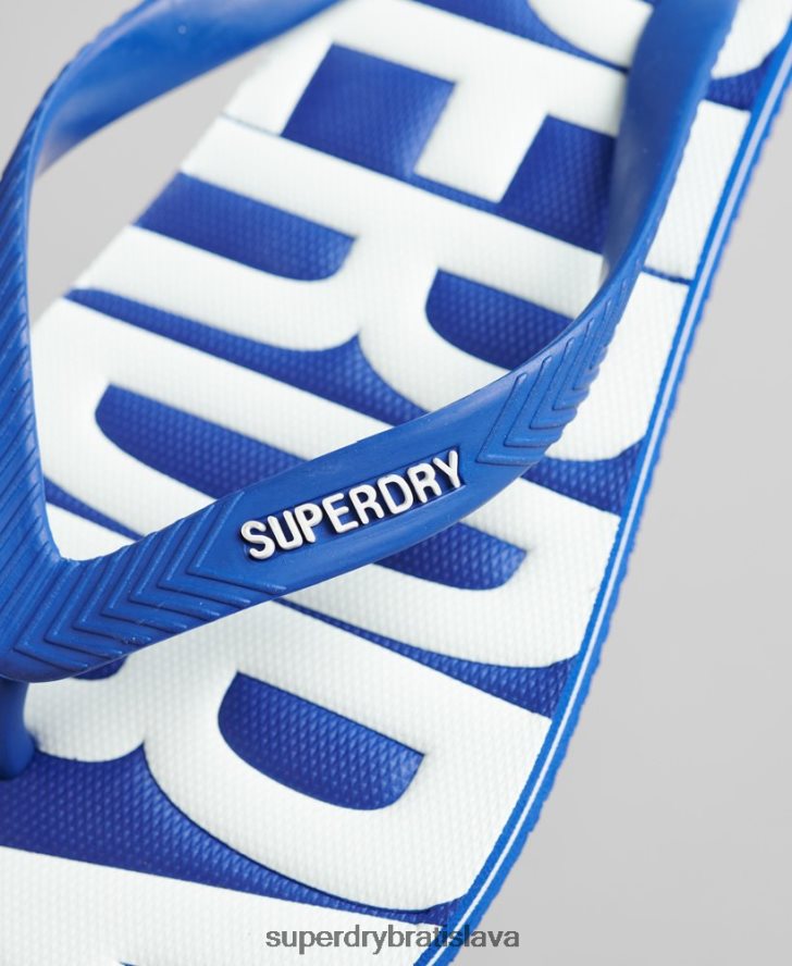 Superdry muži vegánske šľapky 6B4ZTR114 topánky Modrá