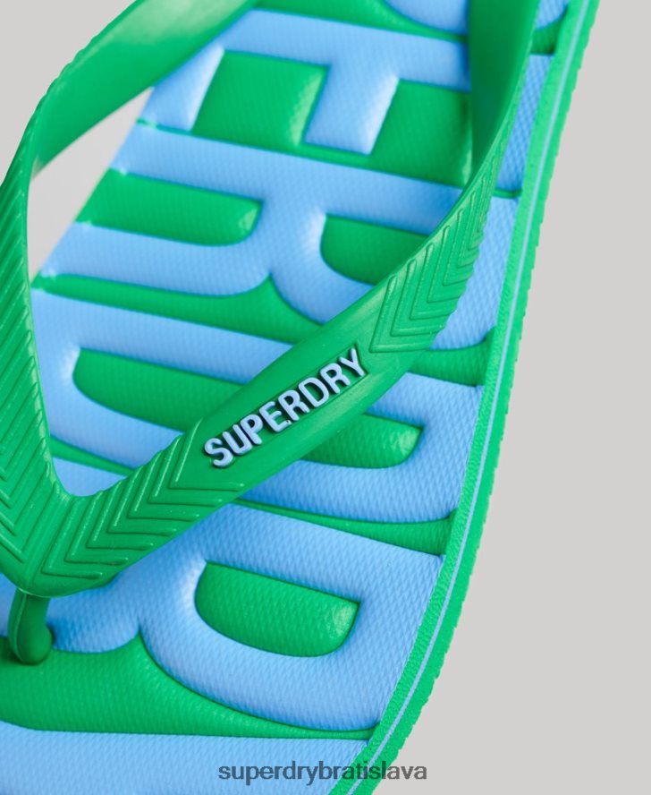 Superdry muži vegánske šľapky 6B4ZTR118 topánky zelená