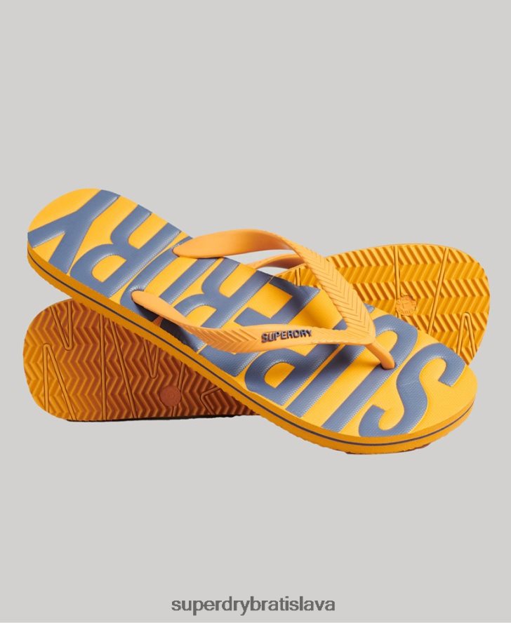 Superdry muži vegánske šľapky 6B4ZTR1904 topánky zlato