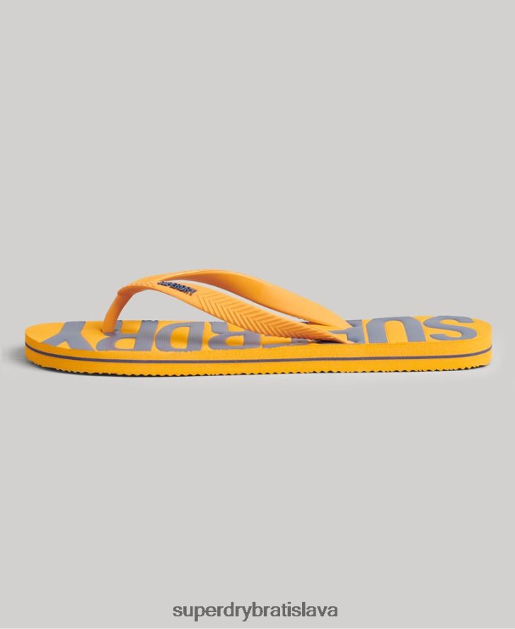 Superdry muži vegánske šľapky 6B4ZTR1904 topánky zlato