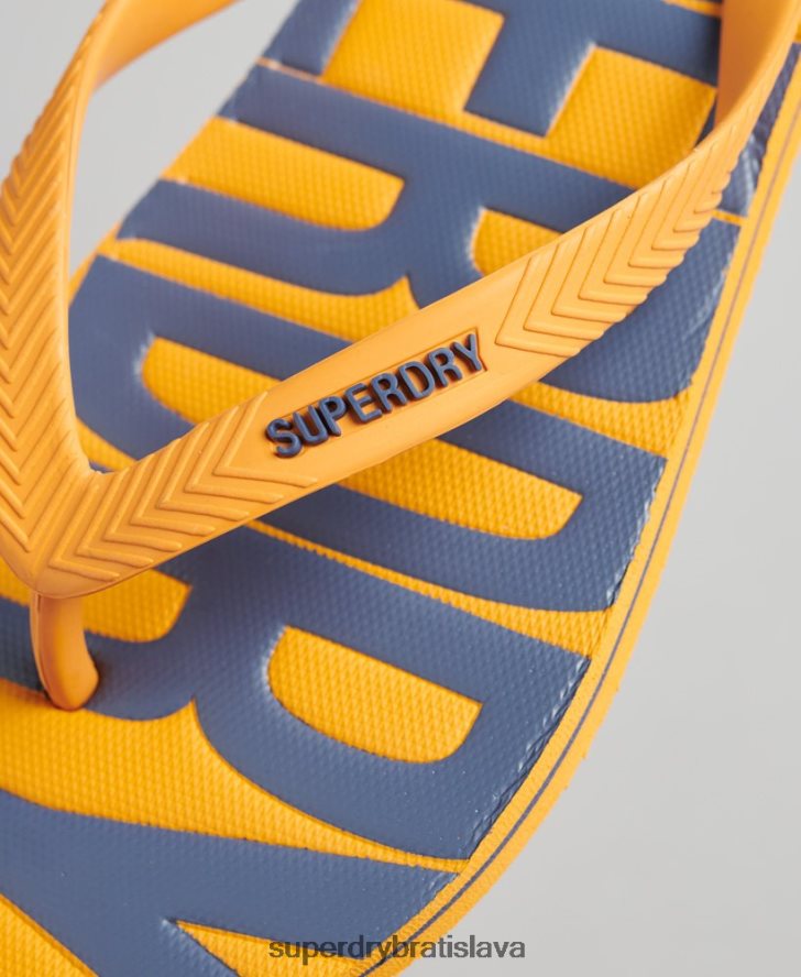 Superdry muži vegánske šľapky 6B4ZTR1904 topánky zlato
