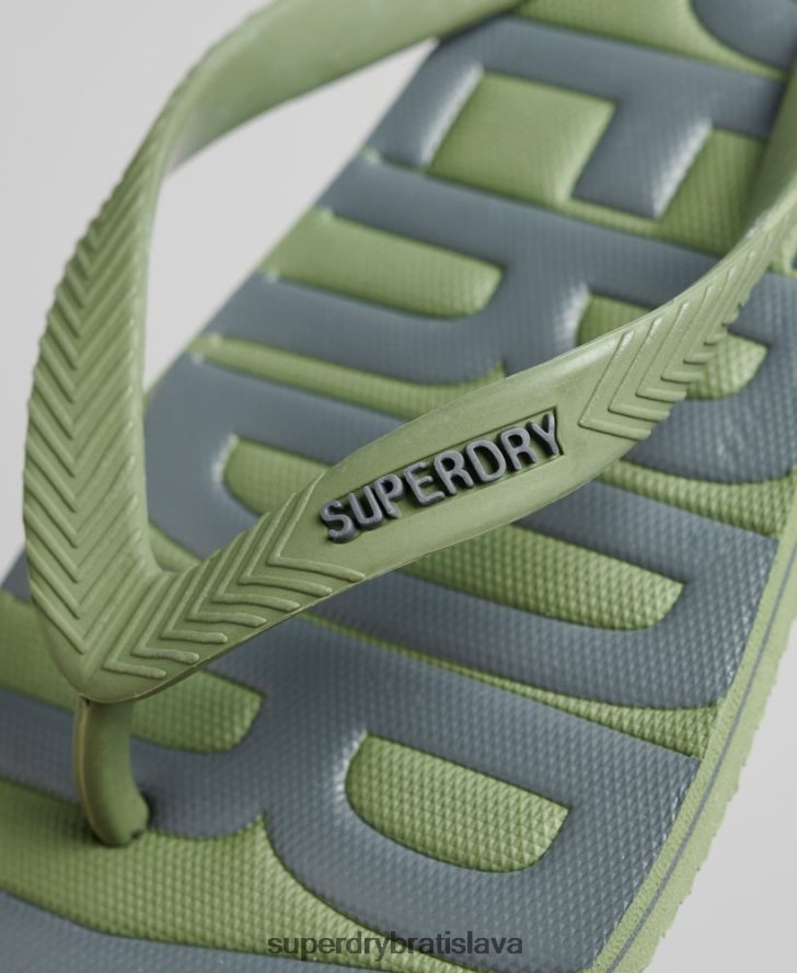 Superdry muži vegánske šľapky 6B4ZTR1906 topánky kaki