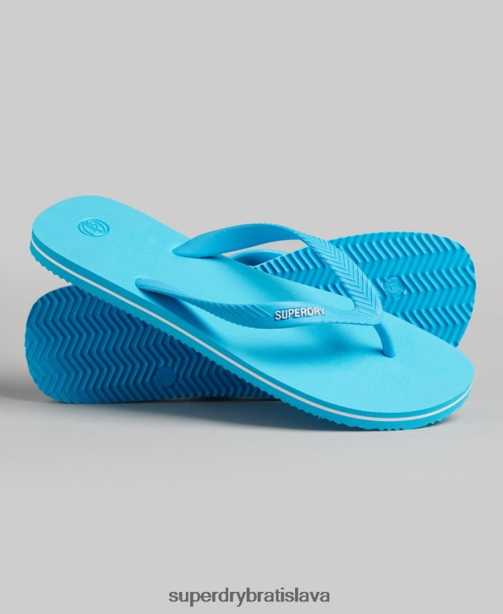 Superdry muži vintage klasické žabky 6B4ZTR1649 topánky Modrá