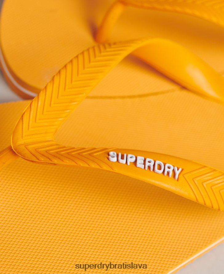 Superdry muži vintage klasické žabky 6B4ZTR1730 topánky zlato