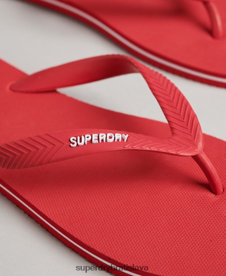 Superdry muži vintage klasické žabky 6B4ZTR1757 topánky červená