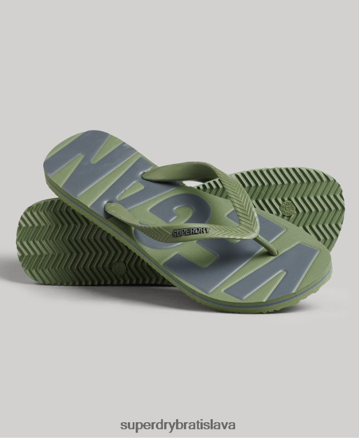 Superdry muži vintage vegánske klasické šľapky 6B4ZTR1918 topánky kaki
