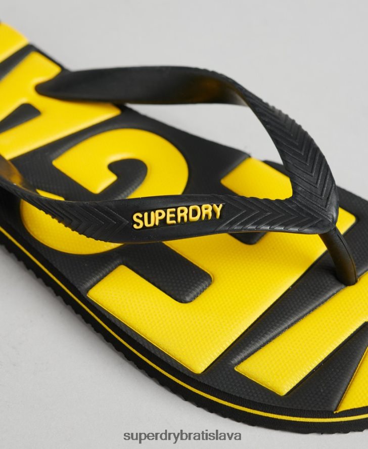 Superdry muži vintage vegánske klasické šľapky 6B4ZTR1923 topánky čierna