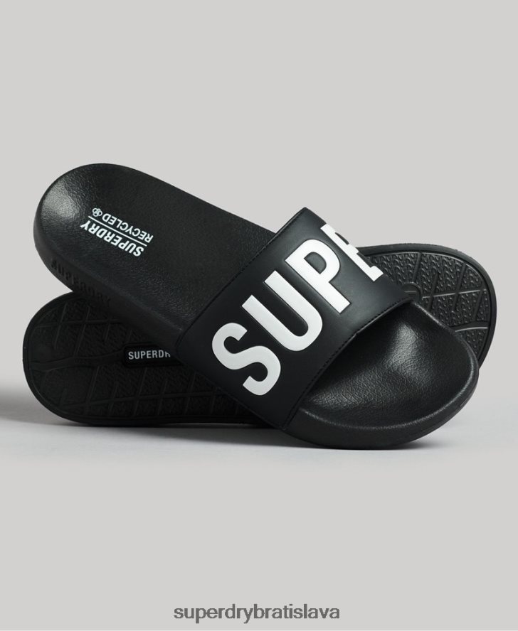 Superdry muži Posuvníky kódového jadrového bazéna 6B4ZTR1903 topánky čierna