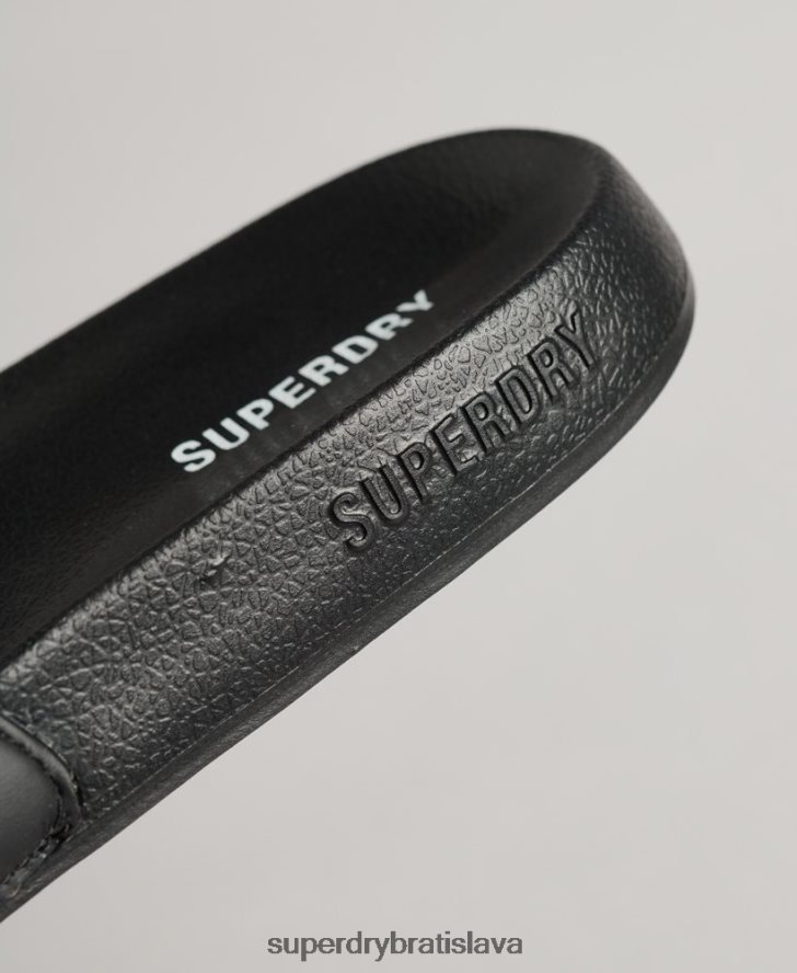 Superdry muži bazénové posúvače s vytlačeným kódom 6B4ZTR1913 topánky čierna