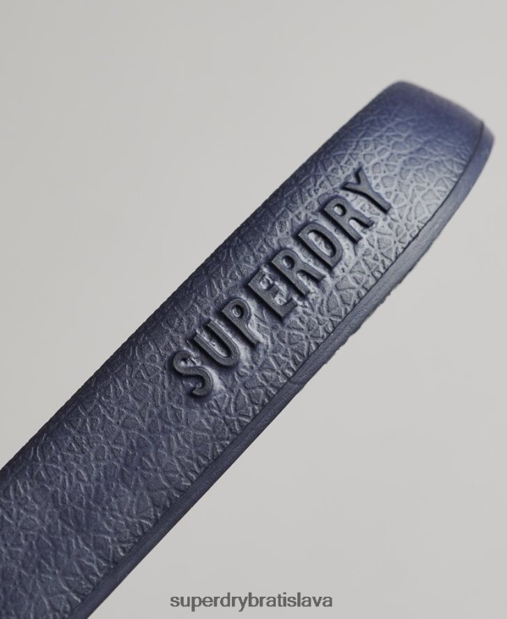 Superdry muži bazénové posuvníky s logom kódu 6B4ZTR1886 topánky námorníctvo