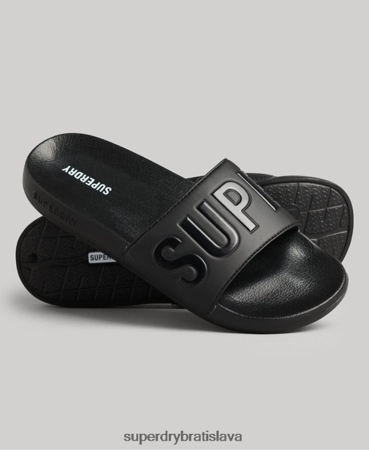 Superdry muži kĺzačky jadrového bazéna 6B4ZTR1884 topánky čierna