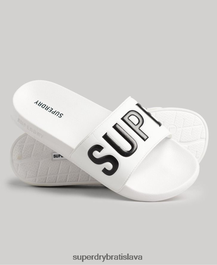 Superdry muži kĺzačky jadrového bazéna 6B4ZTR1890 topánky biely