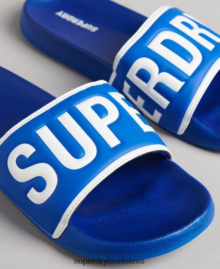 Superdry muži kĺzačky jadrového bazéna 6B4ZTR1924 topánky Modrá